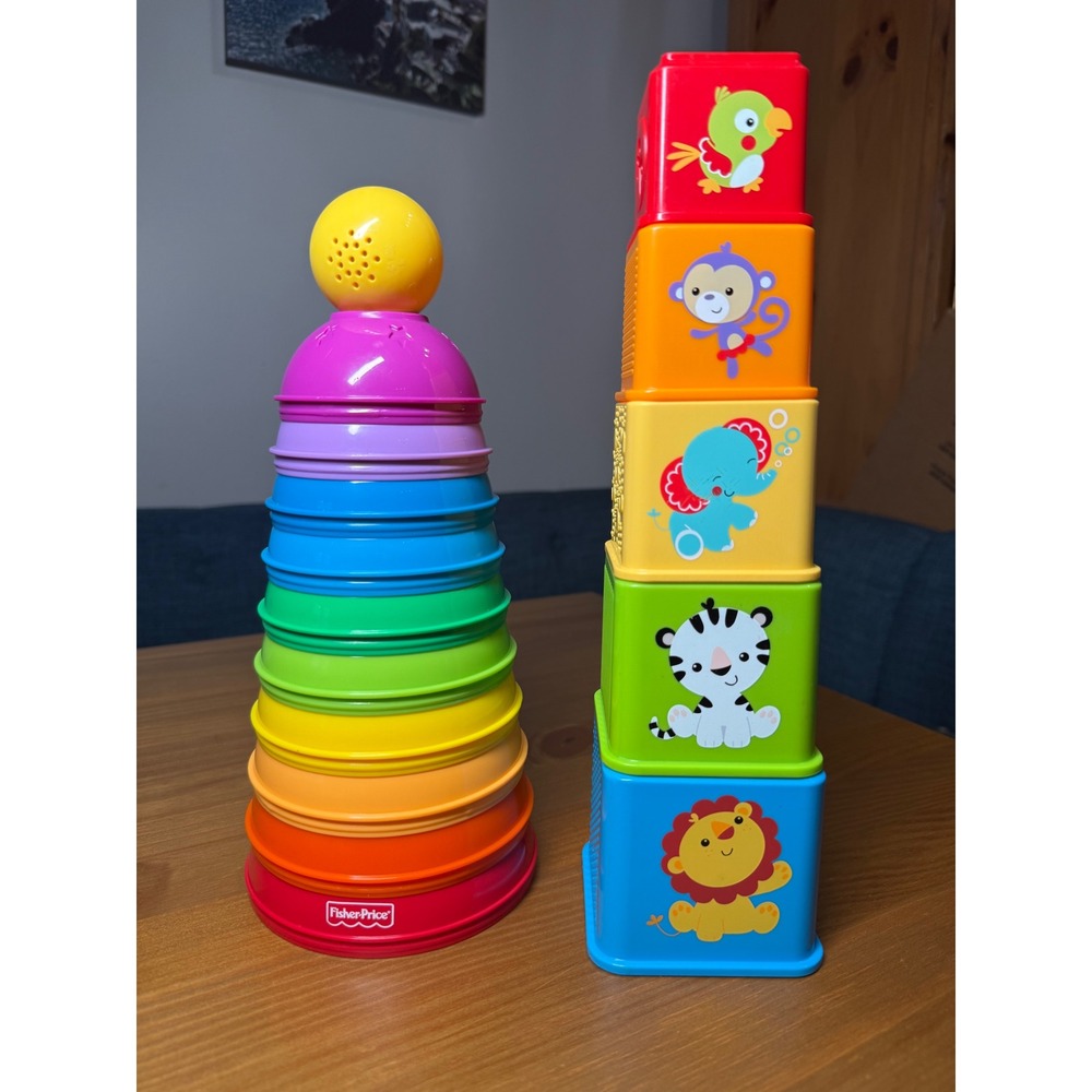 First Release Fisher Price Stacking Nesting Ball 2006 & 2014 Stack & Explore Cup - Picture 2 of 10